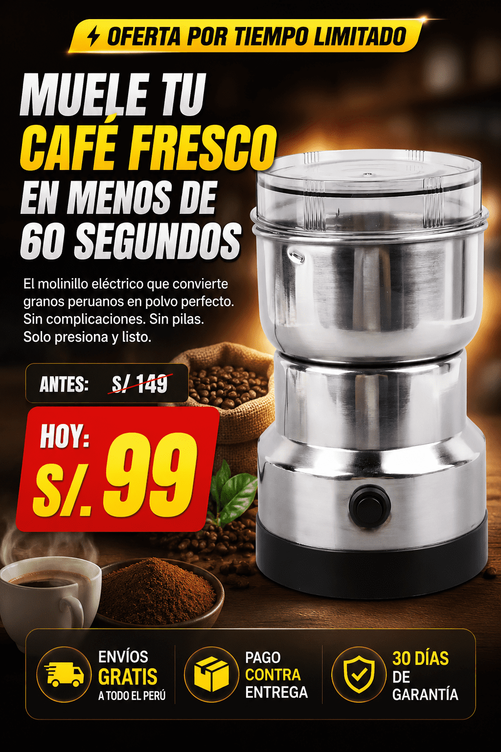 Molino Electrico para Cafe